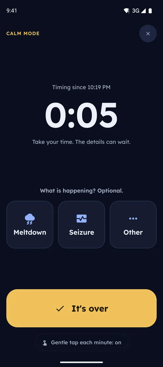 Calm Mode timer